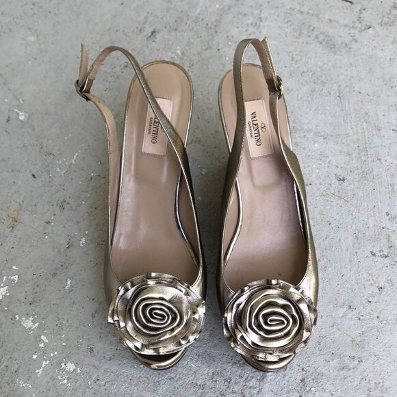 Valentino Garavani Shoes - Valentino Silver Wedges